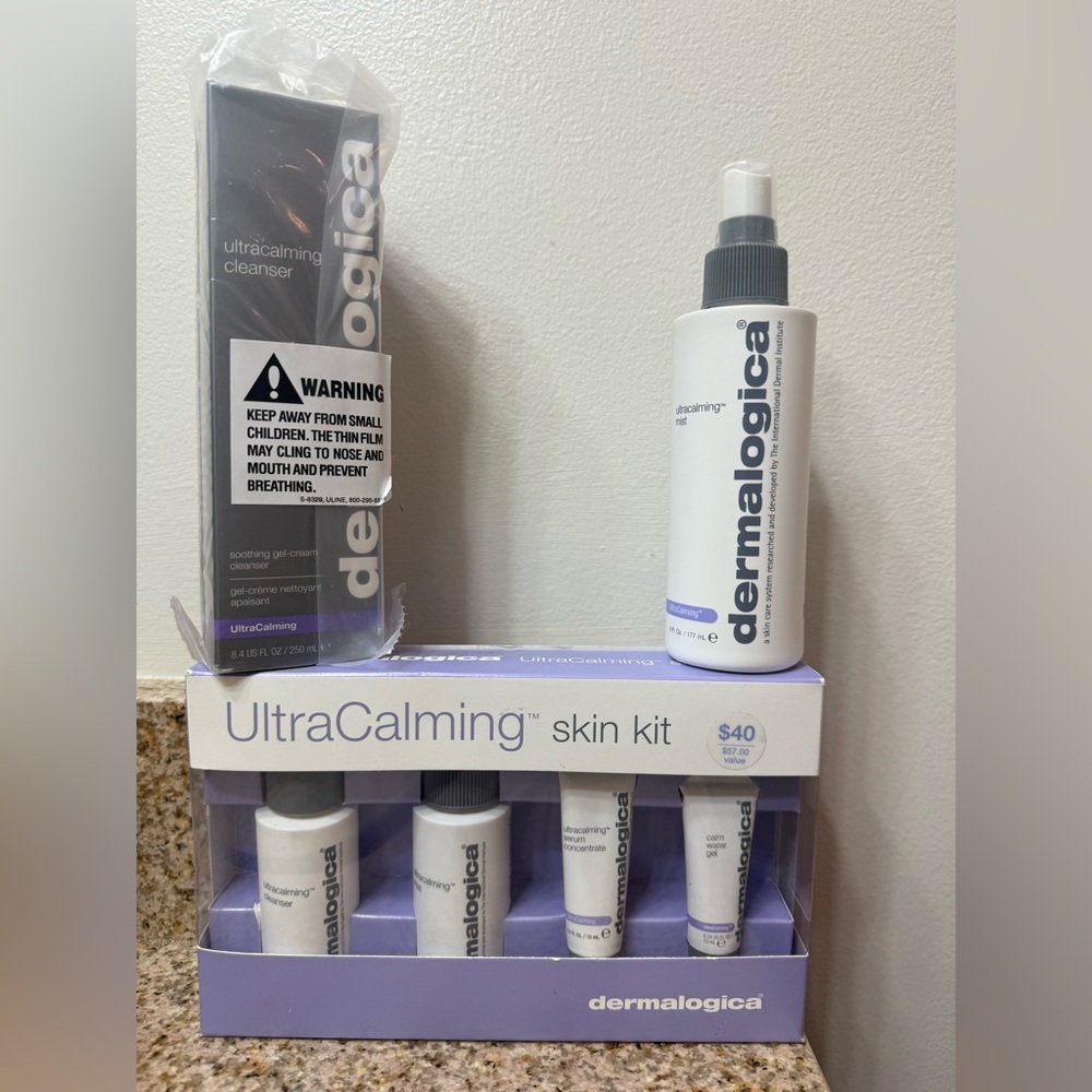 Dermalogica Ultra Calming cleaners, mist and travel kit New